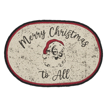 Jolly Ole Santa Jute Braided Rug Oval 20